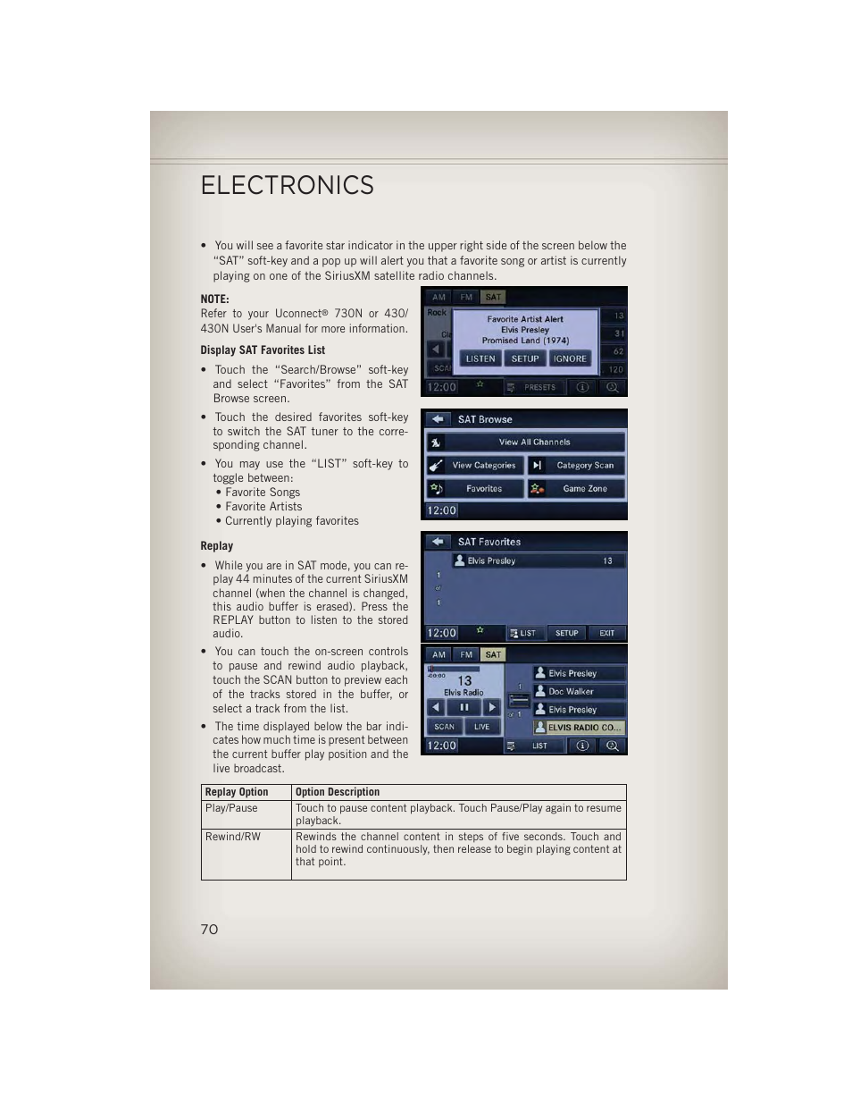 Electronics | Jeep 2013 Wrangler - User Guide User Manual | Page 72 / 132