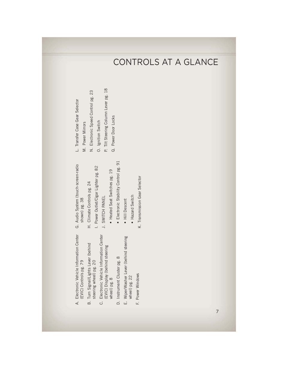 Controls at a glance | Jeep 2013 Wrangler - User Guide User Manual | Page 9 / 132