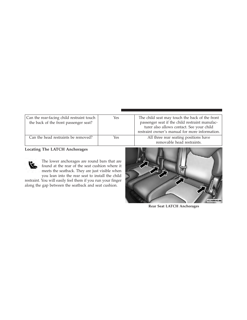 Locating the latch anchorages | Jeep 2014 Cherokee - Owner Manual User Manual | Page 104 / 690