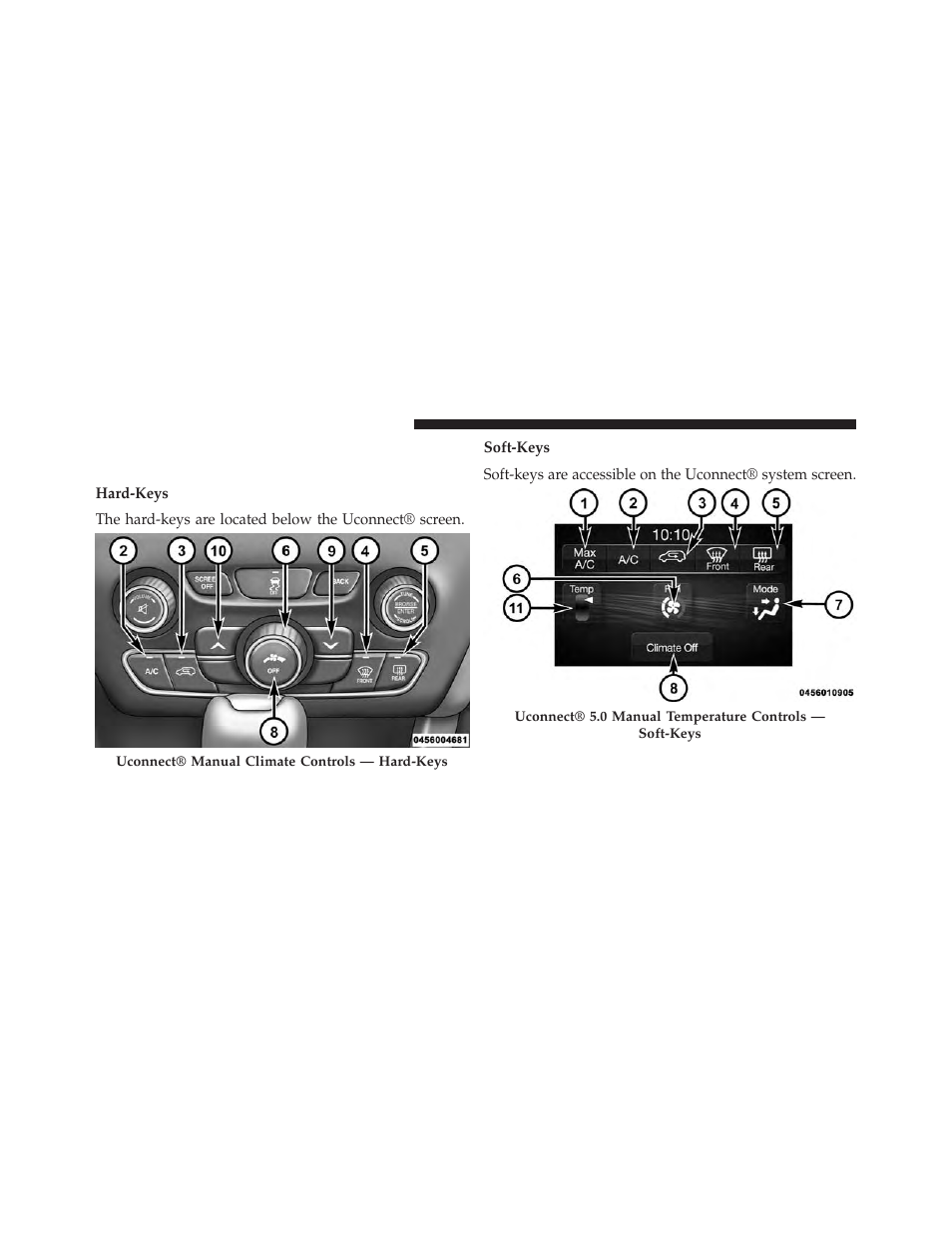 Manual climate controls with touchscreen, If equipped | Jeep 2014 Cherokee - Owner Manual User Manual | Page 400 / 690