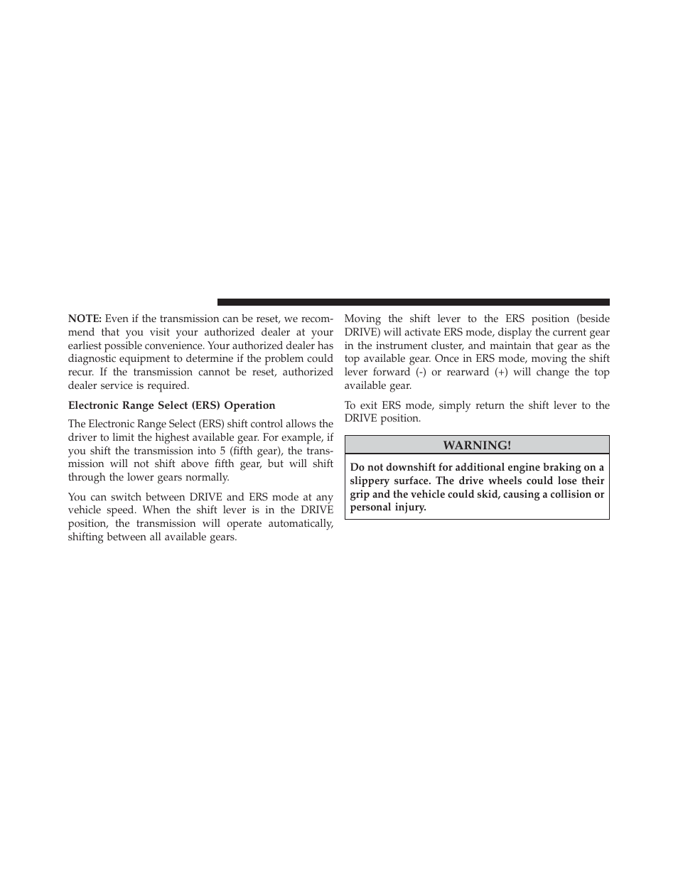 Electronic range select (ers) operation | Jeep 2014 Cherokee - Owner Manual User Manual | Page 436 / 690