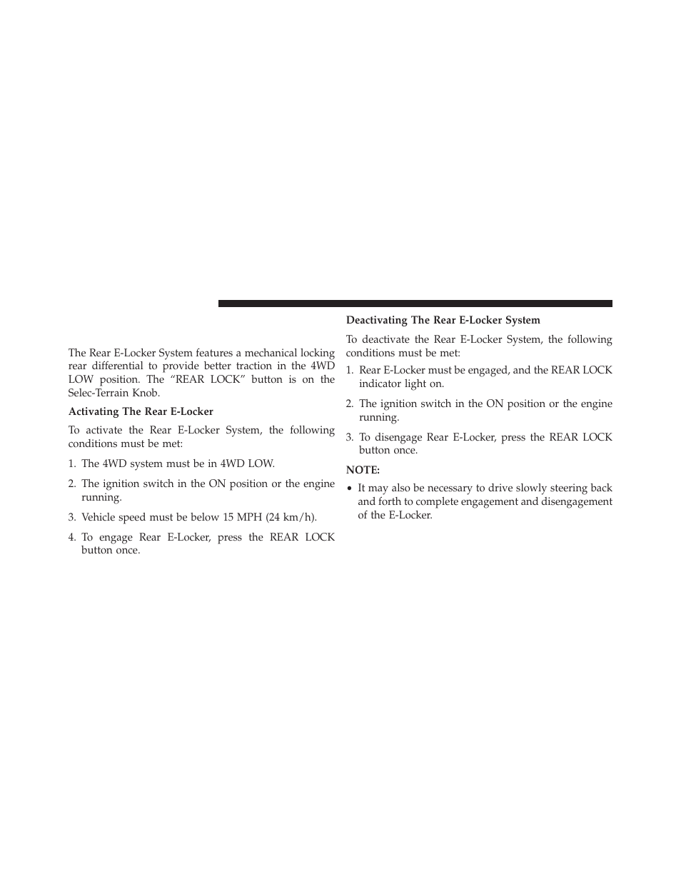 Rear electronic locker (e-locker) system, If equipped | Jeep 2014 Cherokee - Owner Manual User Manual | Page 444 / 690