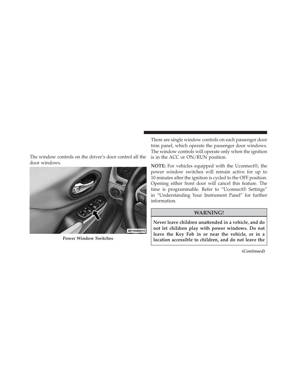 Windows, Power windows | Jeep 2014 Cherokee - Owner Manual User Manual | Page 46 / 690
