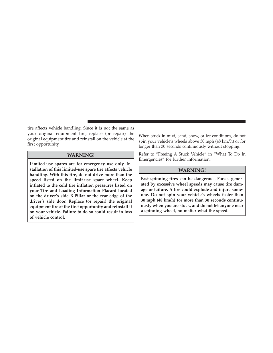 Tire spinning | Jeep 2014 Cherokee - Owner Manual User Manual | Page 502 / 690