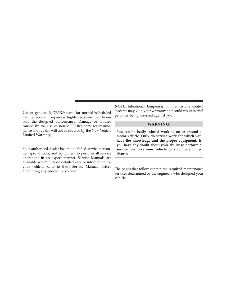 Replacement parts, Dealer service, Maintenance procedures | Jeep 2014 Cherokee - Owner Manual User Manual | Page 600 / 690