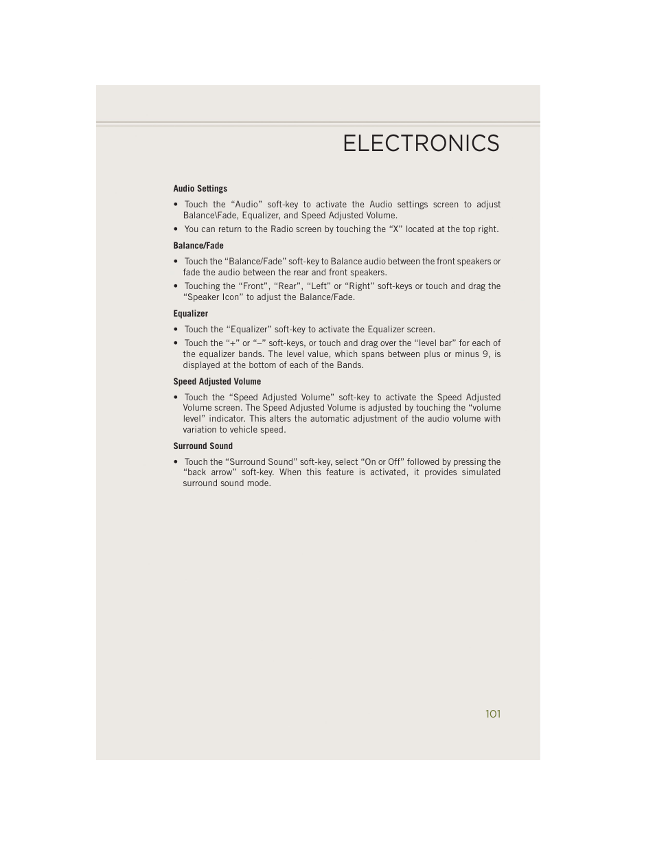 Electronics | Jeep 2014 Cherokee - User Guide User Manual | Page 103 / 204