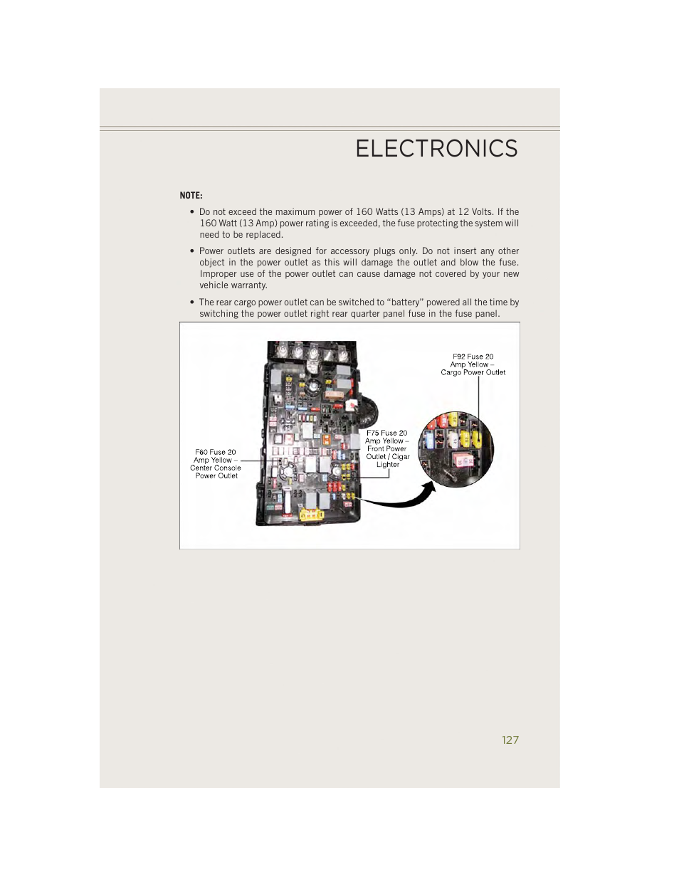 Electronics | Jeep 2014 Cherokee - User Guide User Manual | Page 129 / 204