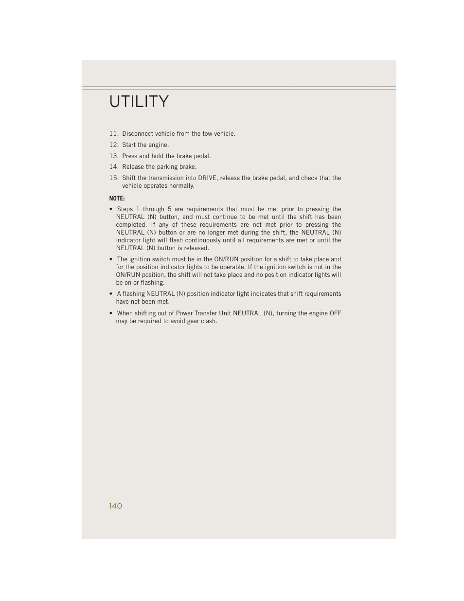 Utility | Jeep 2014 Cherokee - User Guide User Manual | Page 142 / 204