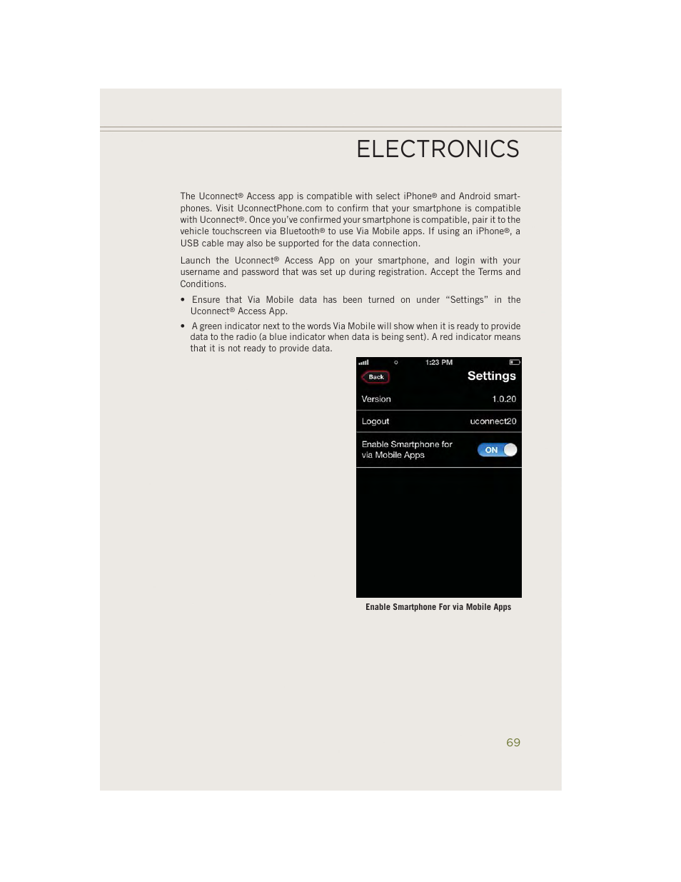 Electronics | Jeep 2014 Cherokee - User Guide User Manual | Page 71 / 204