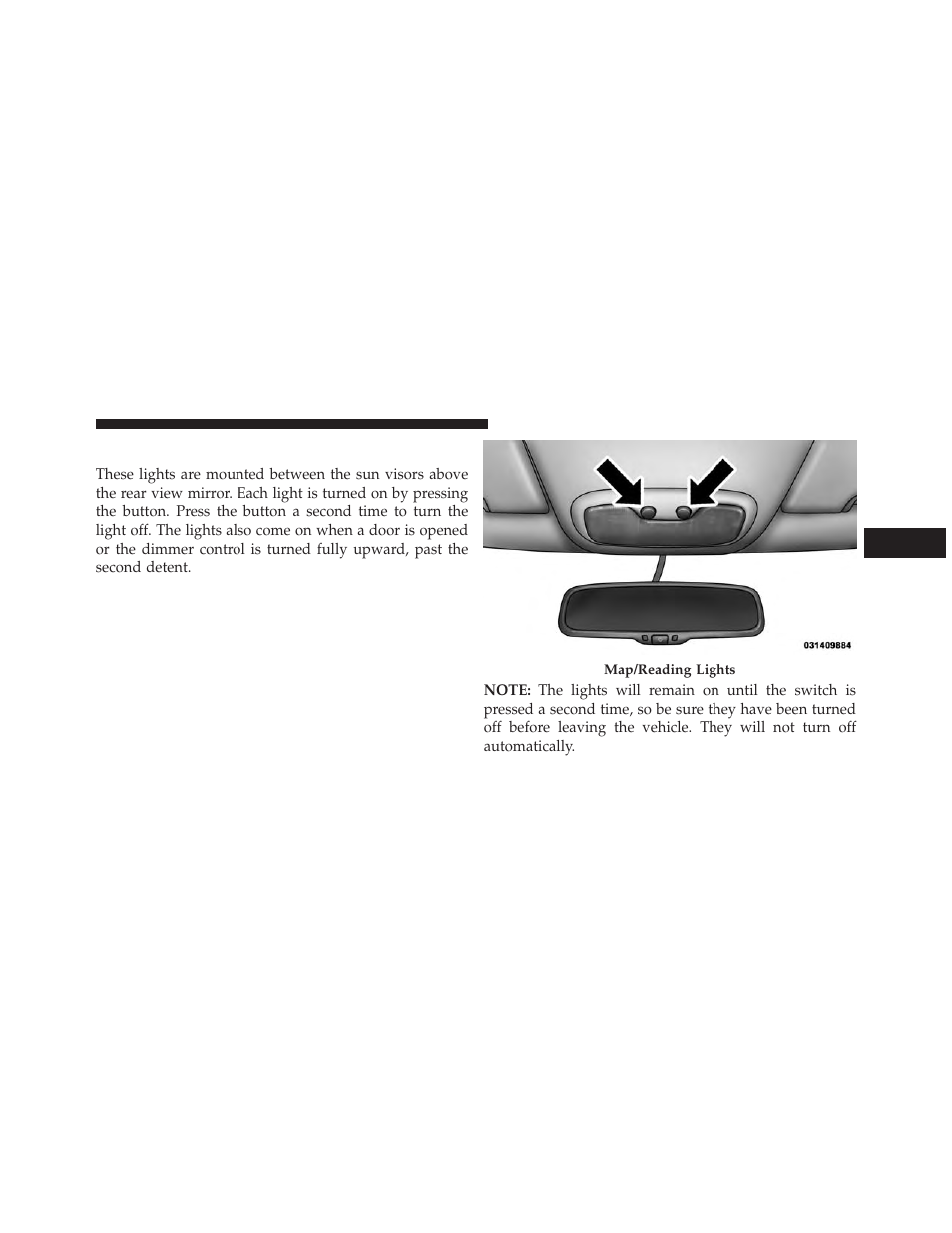 Map/reading lights | Jeep 2014 Compass - Owner Manual User Manual | Page 173 / 572