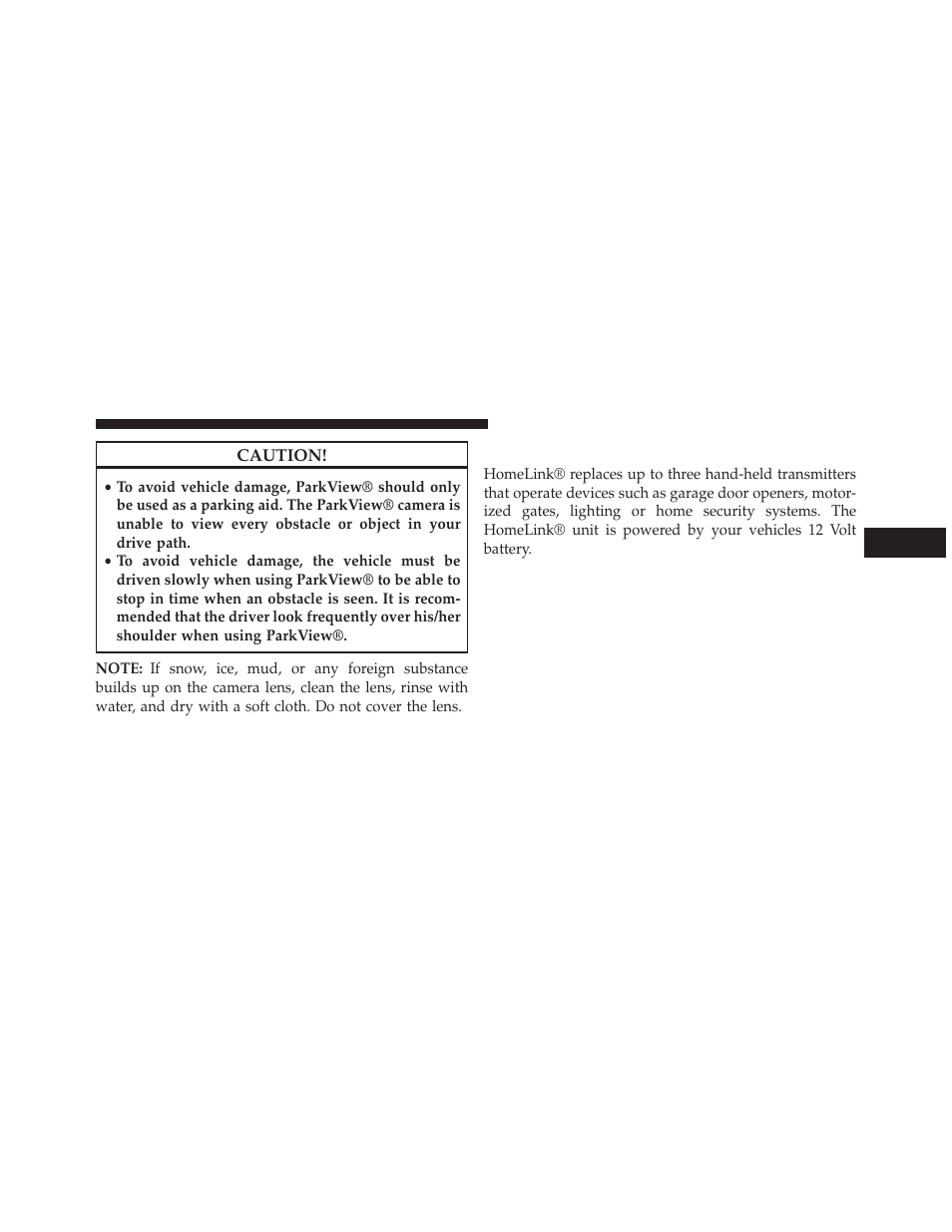 Garage door opener — if equipped | Jeep 2014 Compass - Owner Manual User Manual | Page 185 / 572