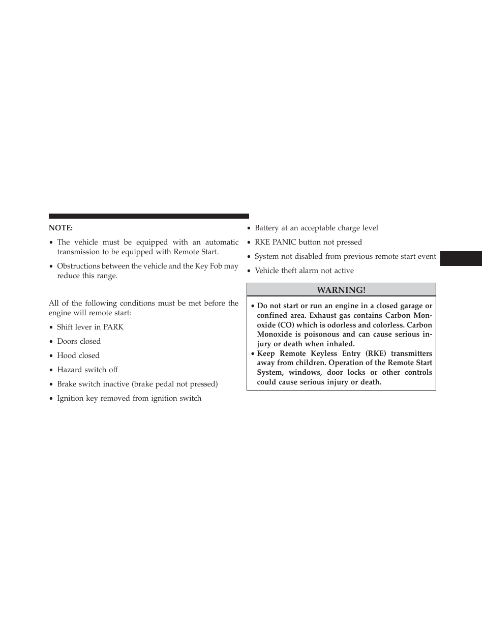 How to use remote start | Jeep 2014 Compass - Owner Manual User Manual | Page 29 / 572