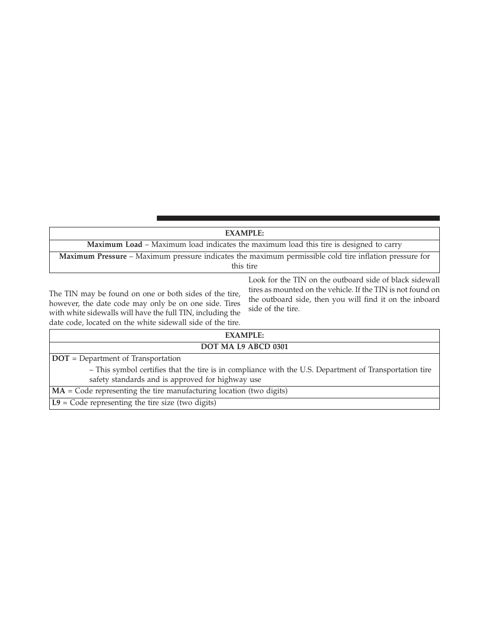 Tire identification number (tin) | Jeep 2014 Compass - Owner Manual User Manual | Page 386 / 572