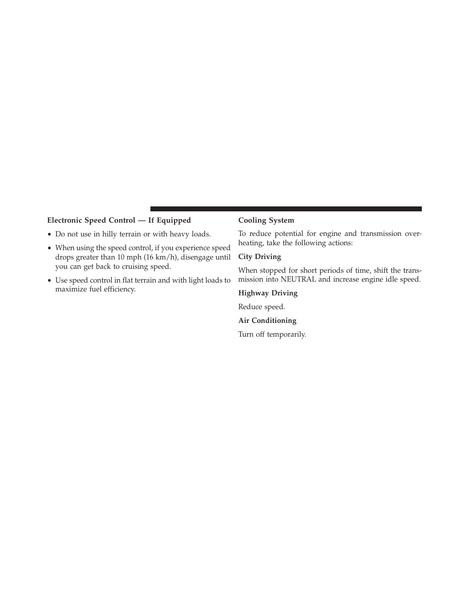 Electronic speed control — if equipped, Cooling system | Jeep 2014 Compass - Owner Manual User Manual | Page 438 / 572