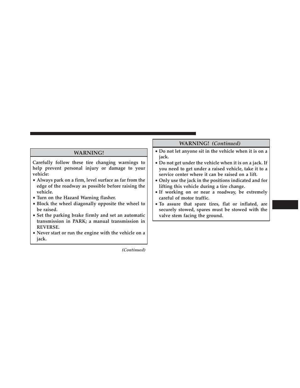 Jacking instructions | Jeep 2014 Compass - Owner Manual User Manual | Page 449 / 572