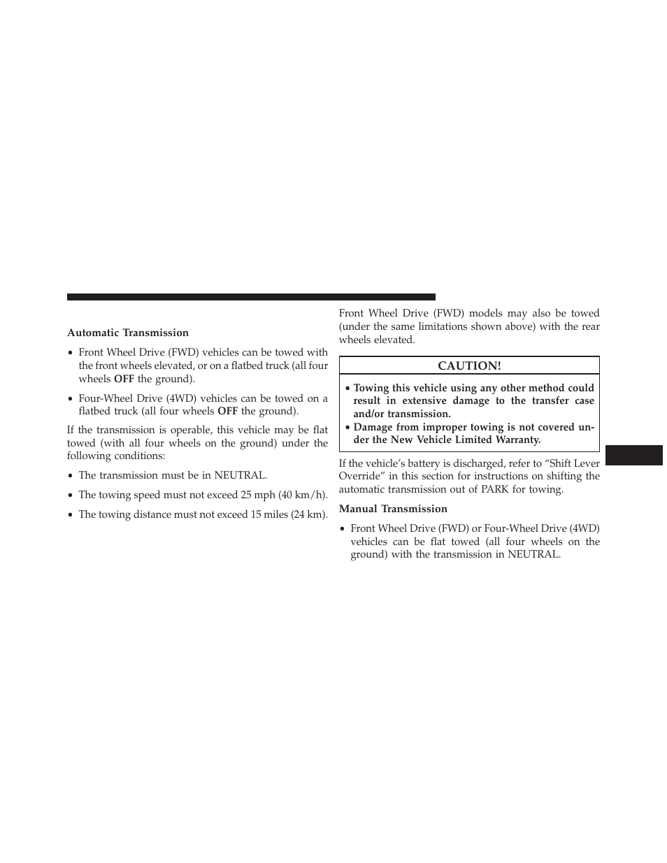 With ignition key, Automatic transmission, Manual transmission | Jeep 2014 Compass - Owner Manual User Manual | Page 477 / 572