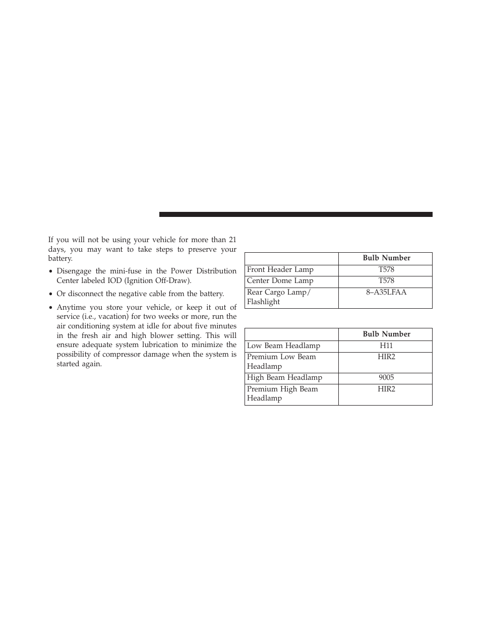 Vehicle storage, Replacement bulbs | Jeep 2014 Compass - Owner Manual User Manual | Page 526 / 572