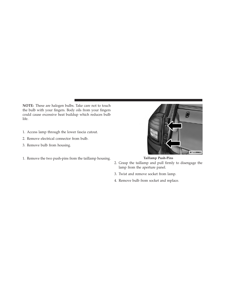 Fog lamps, Rear turn signal and backup lamp | Jeep 2014 Compass - Owner Manual User Manual | Page 528 / 572