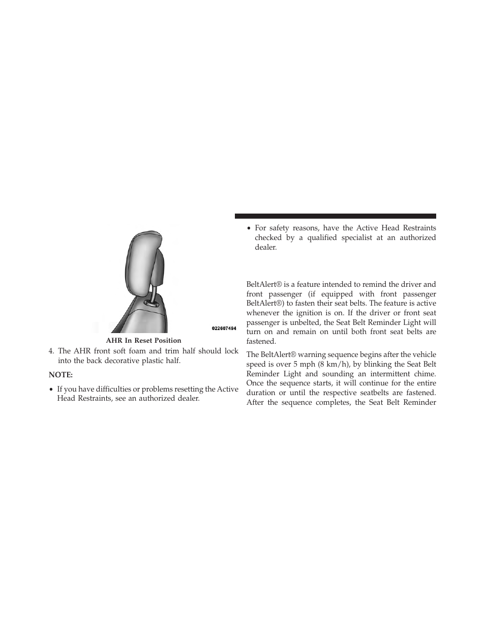 Enhanced seat belt use reminder system, Beltalert®) | Jeep 2014 Compass - Owner Manual User Manual | Page 62 / 572