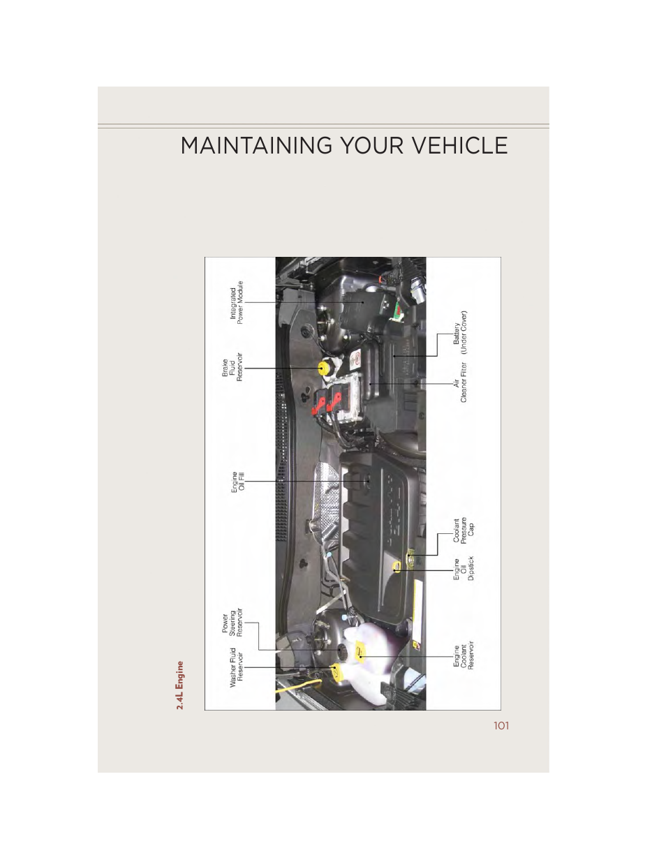 4l engine, Maintaining your vehicle | Jeep 2014 Compass - User Guide User Manual | Page 103 / 124