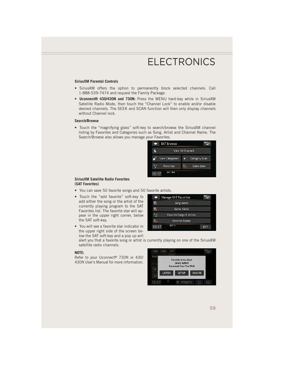 Electronics | Jeep 2014 Compass - User Guide User Manual | Page 61 / 124