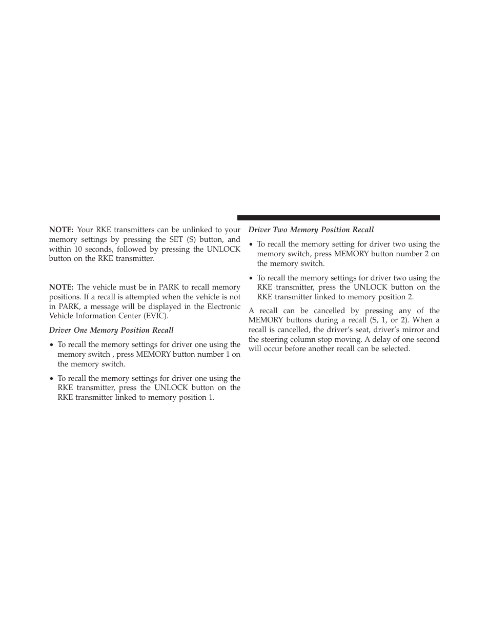 Memory position recall | Jeep 2014 Grand Cherokee - Owner Manual User Manual | Page 162 / 674