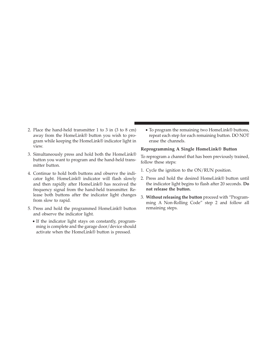 Reprogramming a single homelink® button | Jeep 2014 Grand Cherokee - Owner Manual User Manual | Page 244 / 674