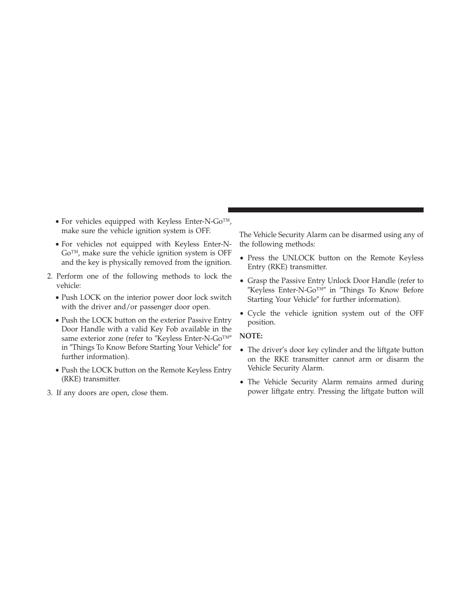 To disarm the system | Jeep 2014 Grand Cherokee - Owner Manual User Manual | Page 26 / 674