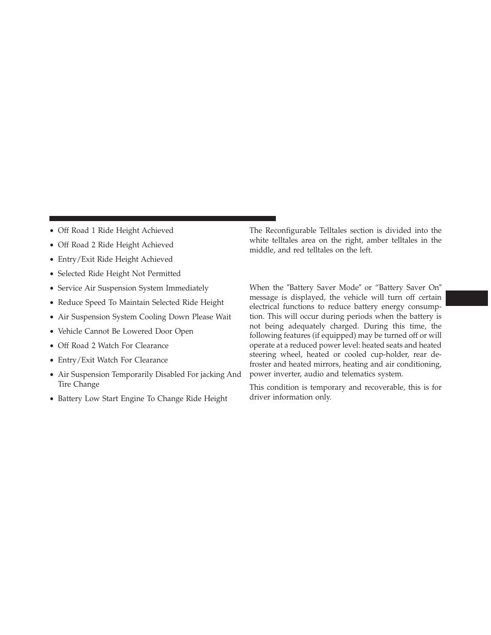 Battery saver mode/battery saver on, Message — if equipped | Jeep 2014 Grand Cherokee - Owner Manual User Manual | Page 301 / 674