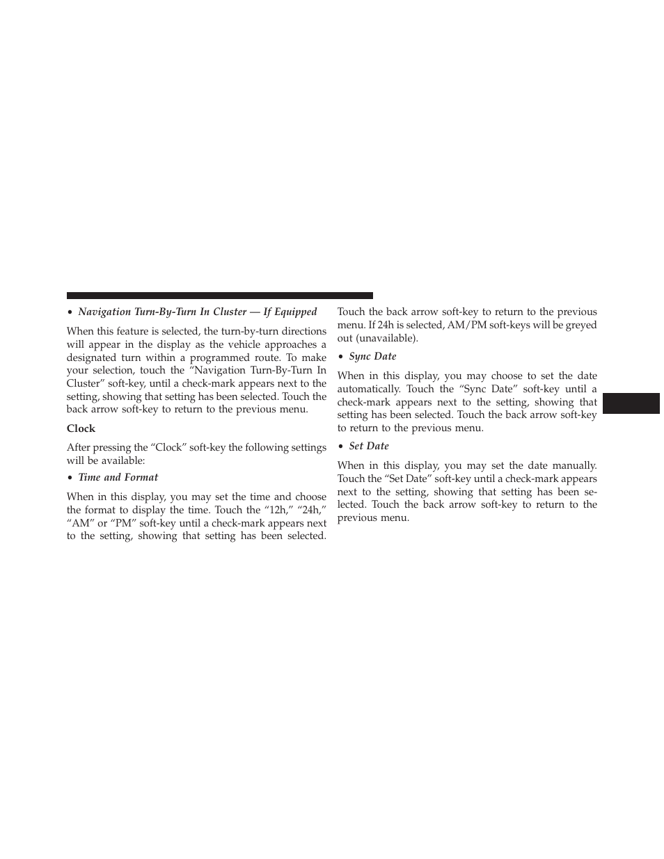Clock | Jeep 2014 Grand Cherokee - Owner Manual User Manual | Page 315 / 674