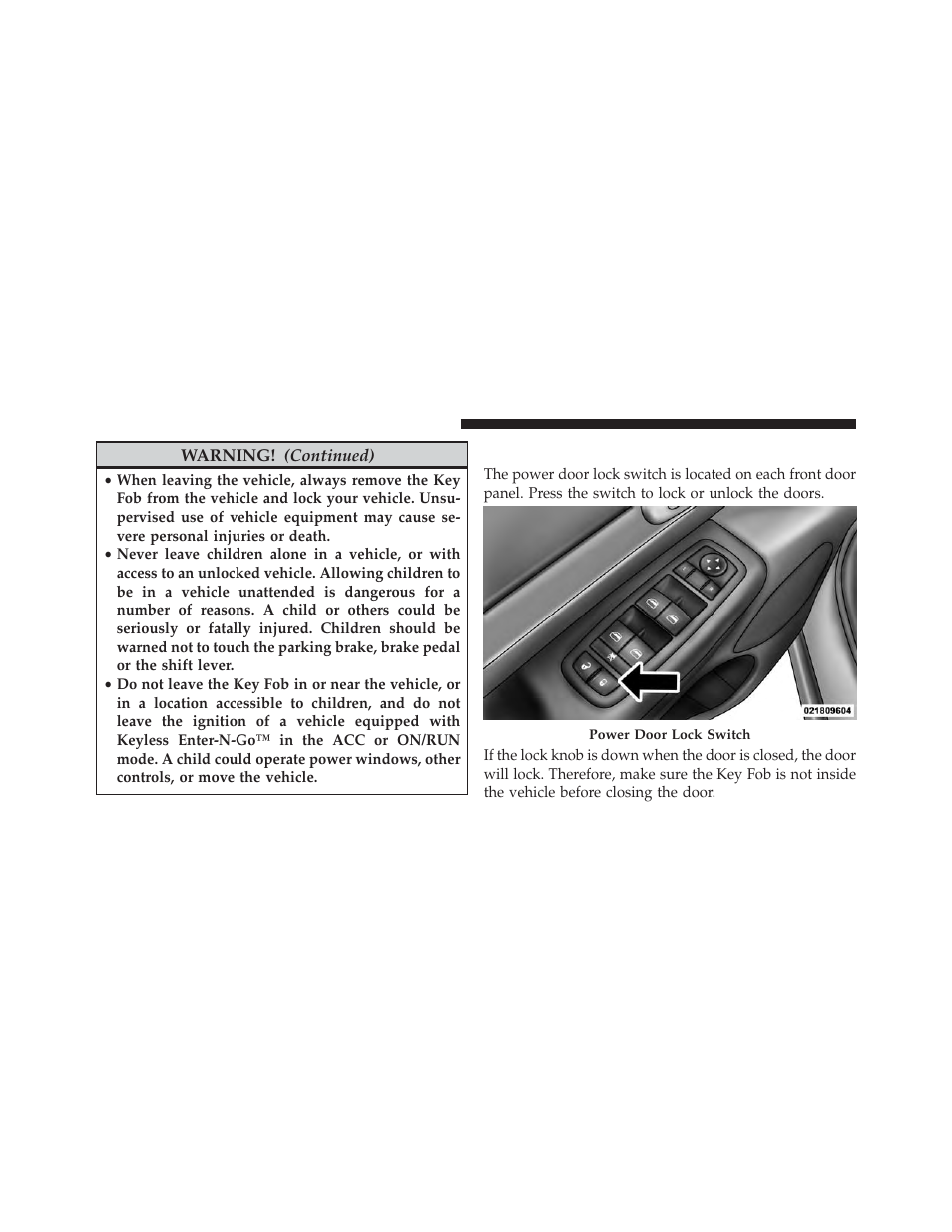 Power door locks | Jeep 2014 Grand Cherokee - Owner Manual User Manual | Page 34 / 674