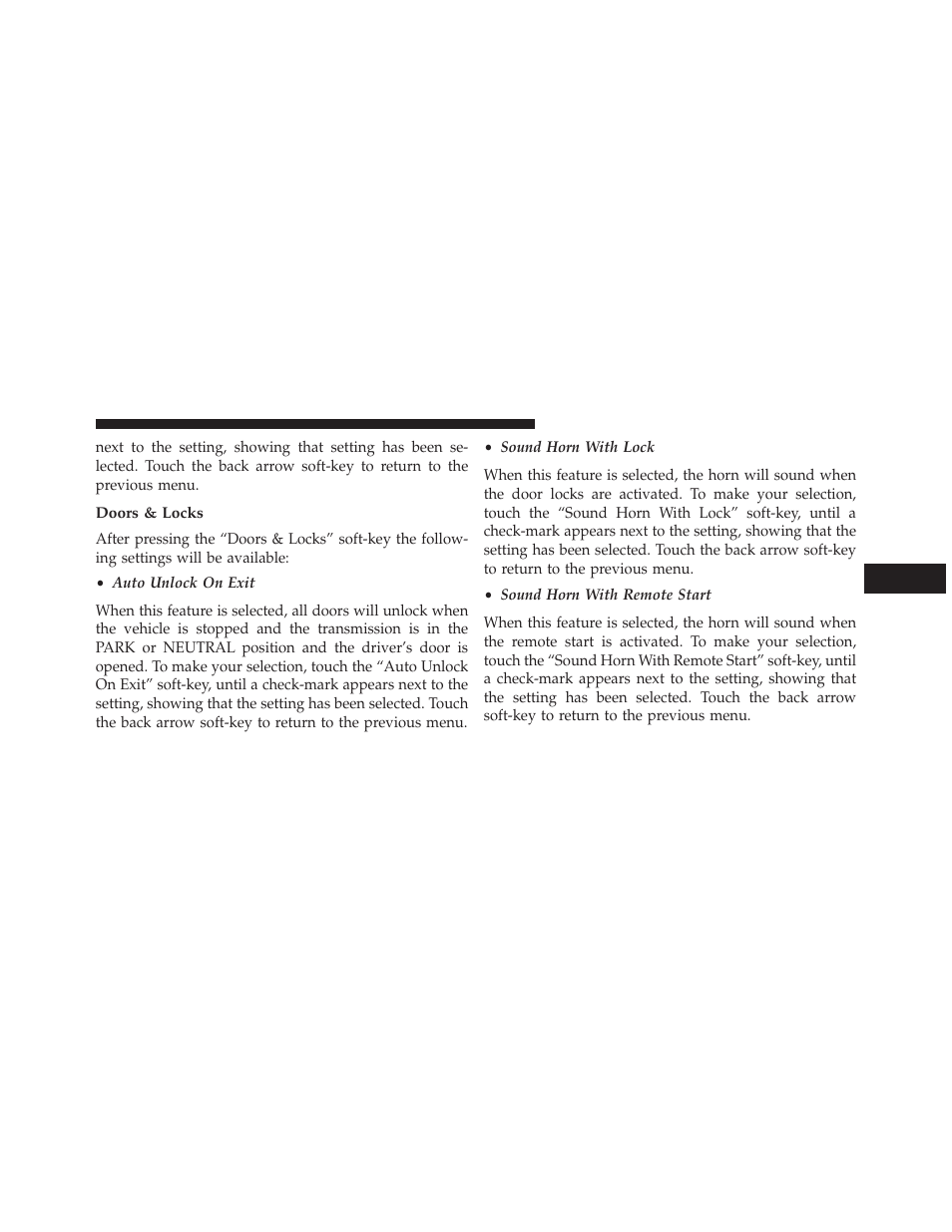 Doors & locks | Jeep 2014 Grand Cherokee - Owner Manual User Manual | Page 345 / 674