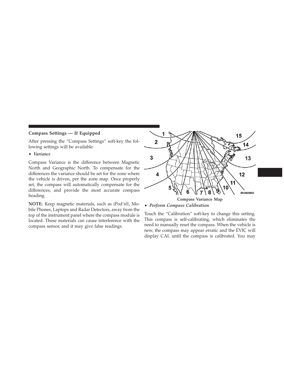 Compass settings — if equipped | Jeep 2014 Grand Cherokee - Owner Manual User Manual | Page 349 / 674