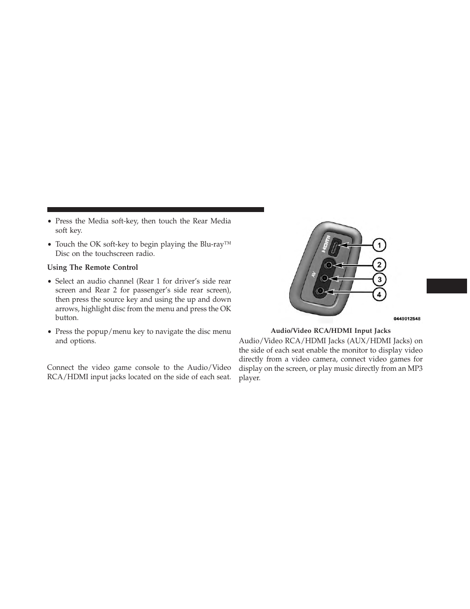 Play video games | Jeep 2014 Grand Cherokee - Owner Manual User Manual | Page 359 / 674