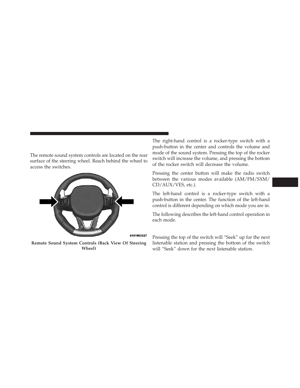 Steering wheel audio controls — if equipped, Radio operation, Steering wheel audio controls — if | Equipped | Jeep 2014 Grand Cherokee - Owner Manual User Manual | Page 375 / 674