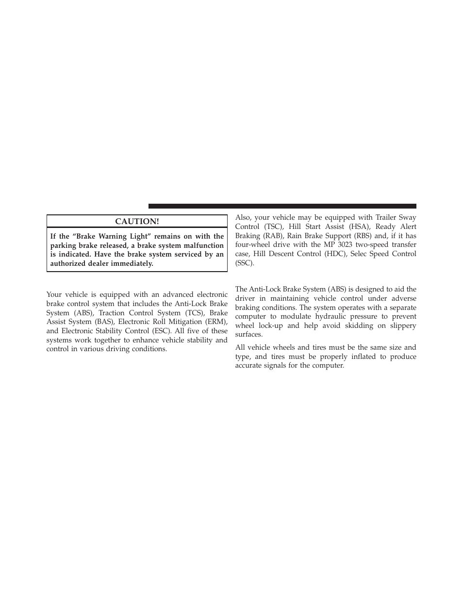 Electronic brake control system, Anti-lock brake system | Jeep 2014 Grand Cherokee - Owner Manual User Manual | Page 448 / 674
