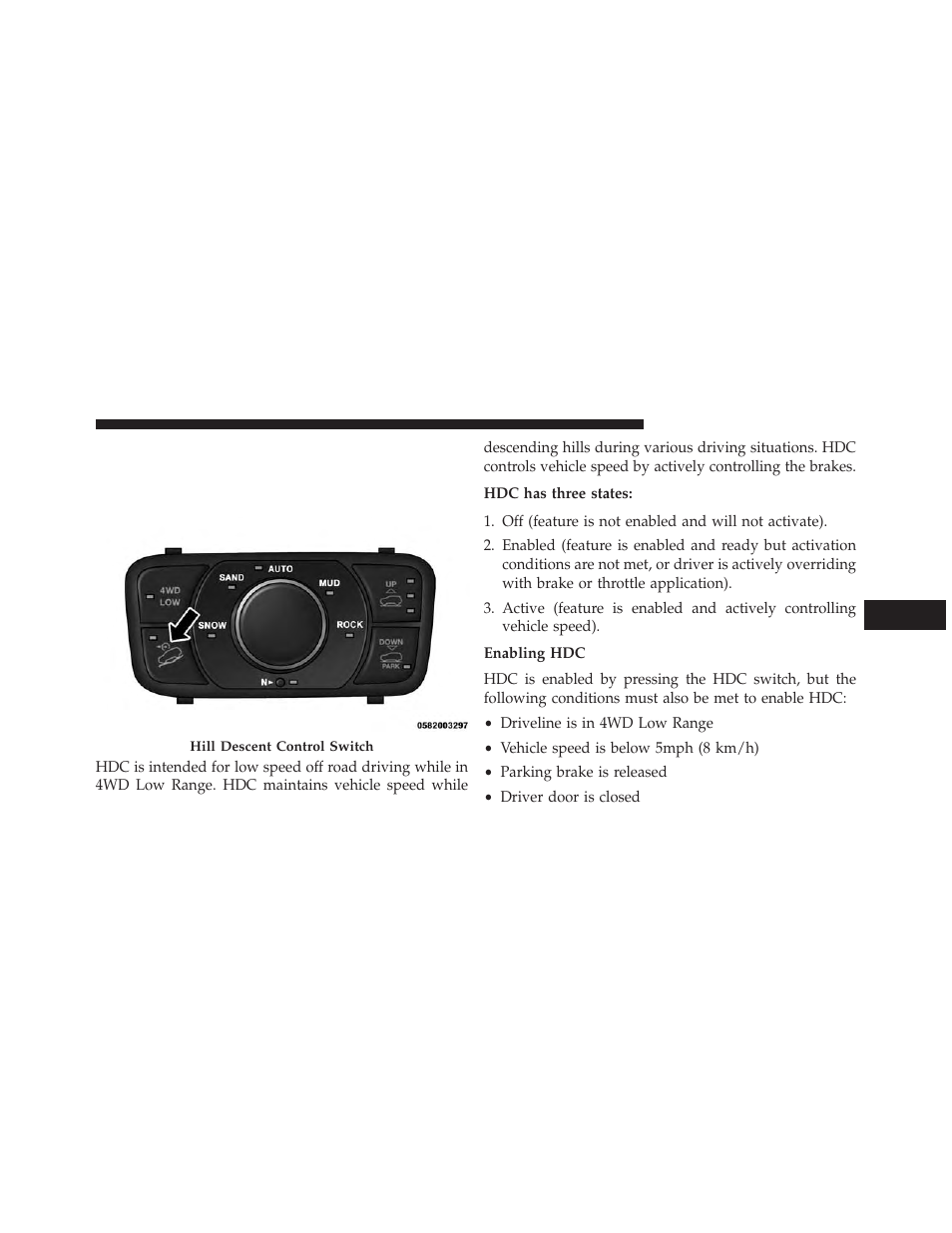 Hill descent control (hdc) — if equipped | Jeep 2014 Grand Cherokee - Owner Manual User Manual | Page 459 / 674