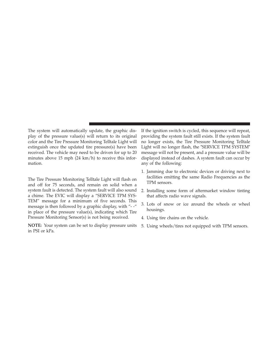 Service tpm system warning | Jeep 2014 Grand Cherokee - Owner Manual User Manual | Page 498 / 674