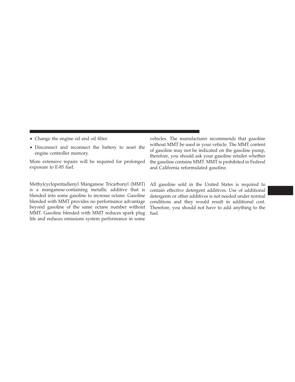 Mmt in gasoline, Materials added to fuel | Jeep 2014 Grand Cherokee - Owner Manual User Manual | Page 503 / 674