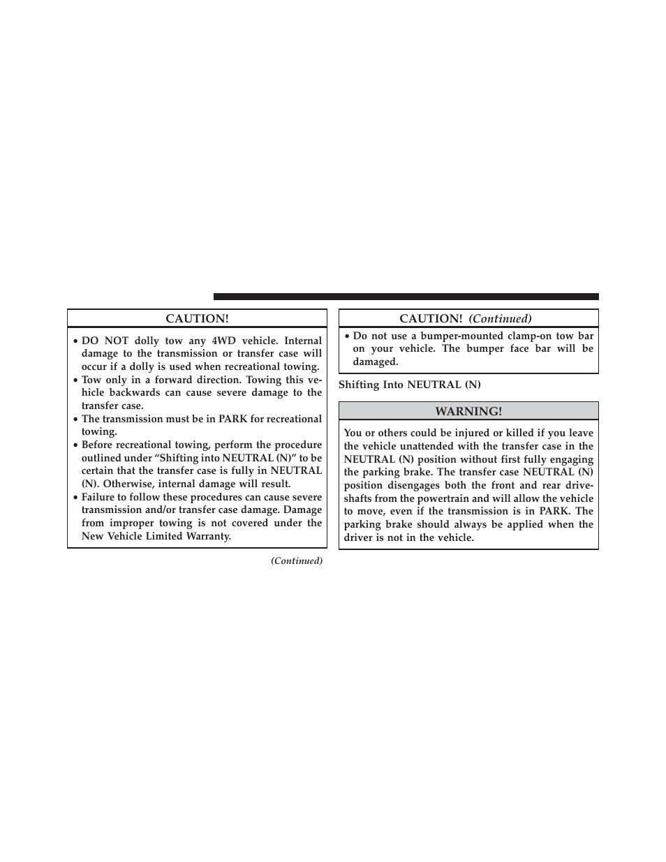 Shifting into neutral (n) | Jeep 2014 Grand Cherokee - Owner Manual User Manual | Page 532 / 674