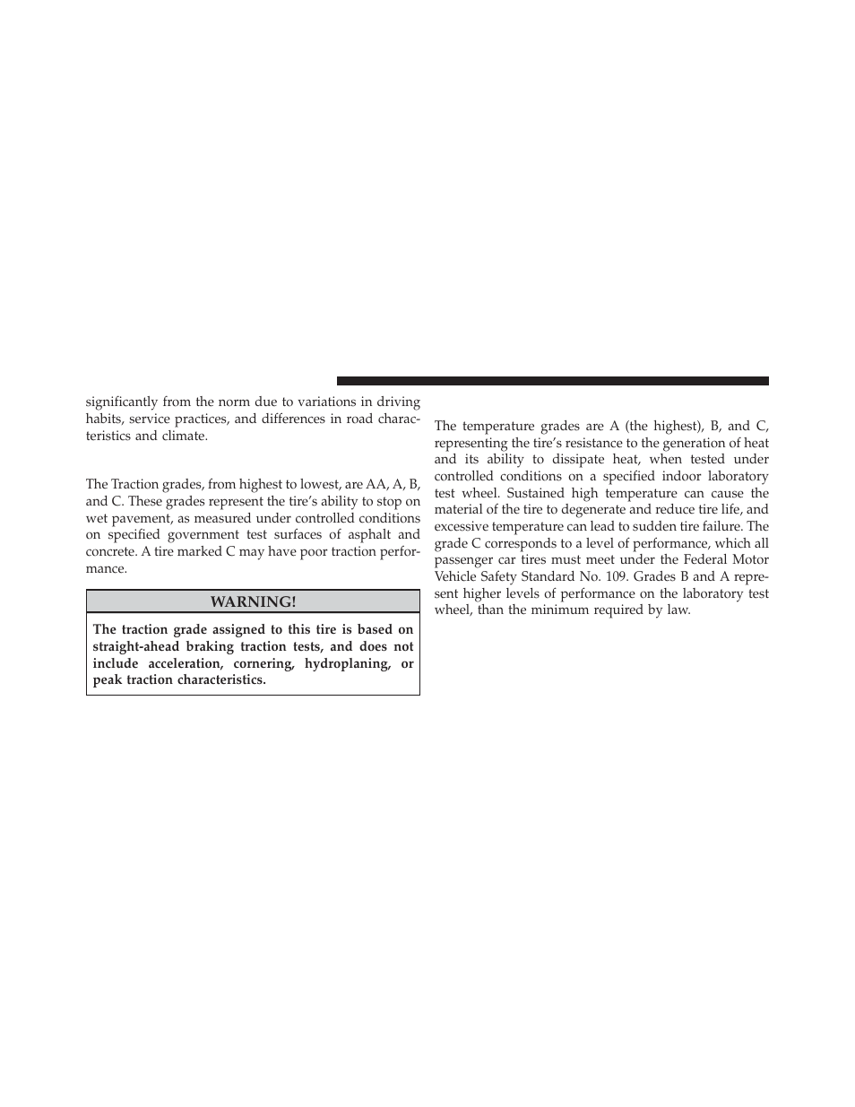 Traction grades, Temperature grades | Jeep 2014 Grand Cherokee - Owner Manual User Manual | Page 650 / 674