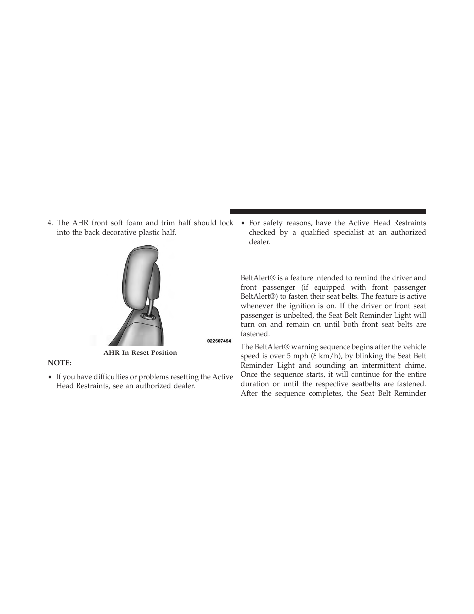 Enhanced seat belt use reminder system, Beltalert®) | Jeep 2014 Grand Cherokee - Owner Manual User Manual | Page 66 / 674