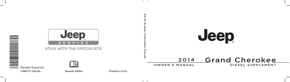 Grand cherokee | Jeep 2014 Grand Cherokee - Diesel Supplement User Manual | Page 118 / 118