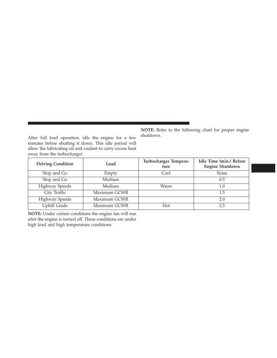 Stopping the engine | Jeep 2014 Grand Cherokee - Diesel Supplement User Manual | Page 43 / 118