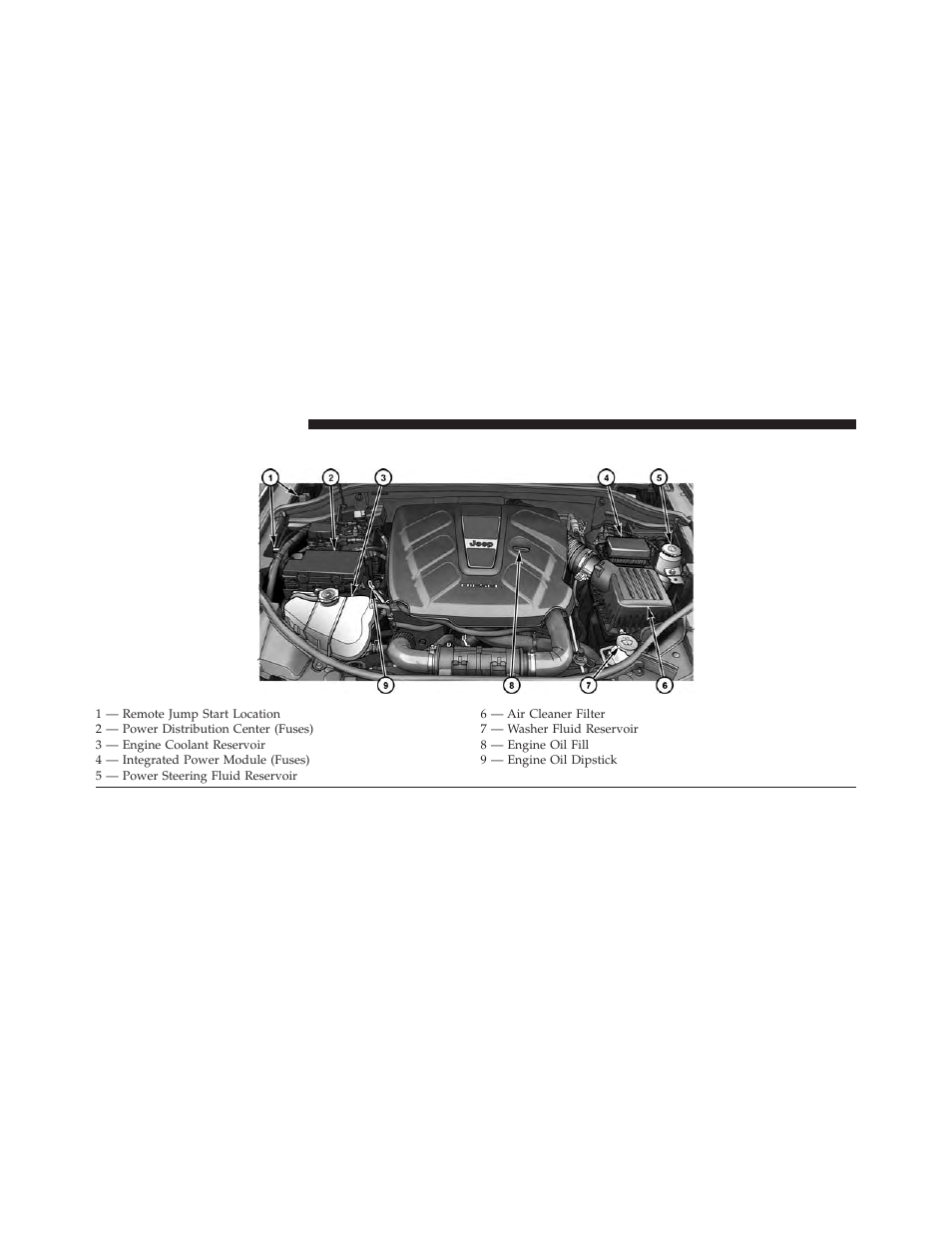 Engine compartment — 3.0l diesel | Jeep 2014 Grand Cherokee - Diesel Supplement User Manual | Page 74 / 118