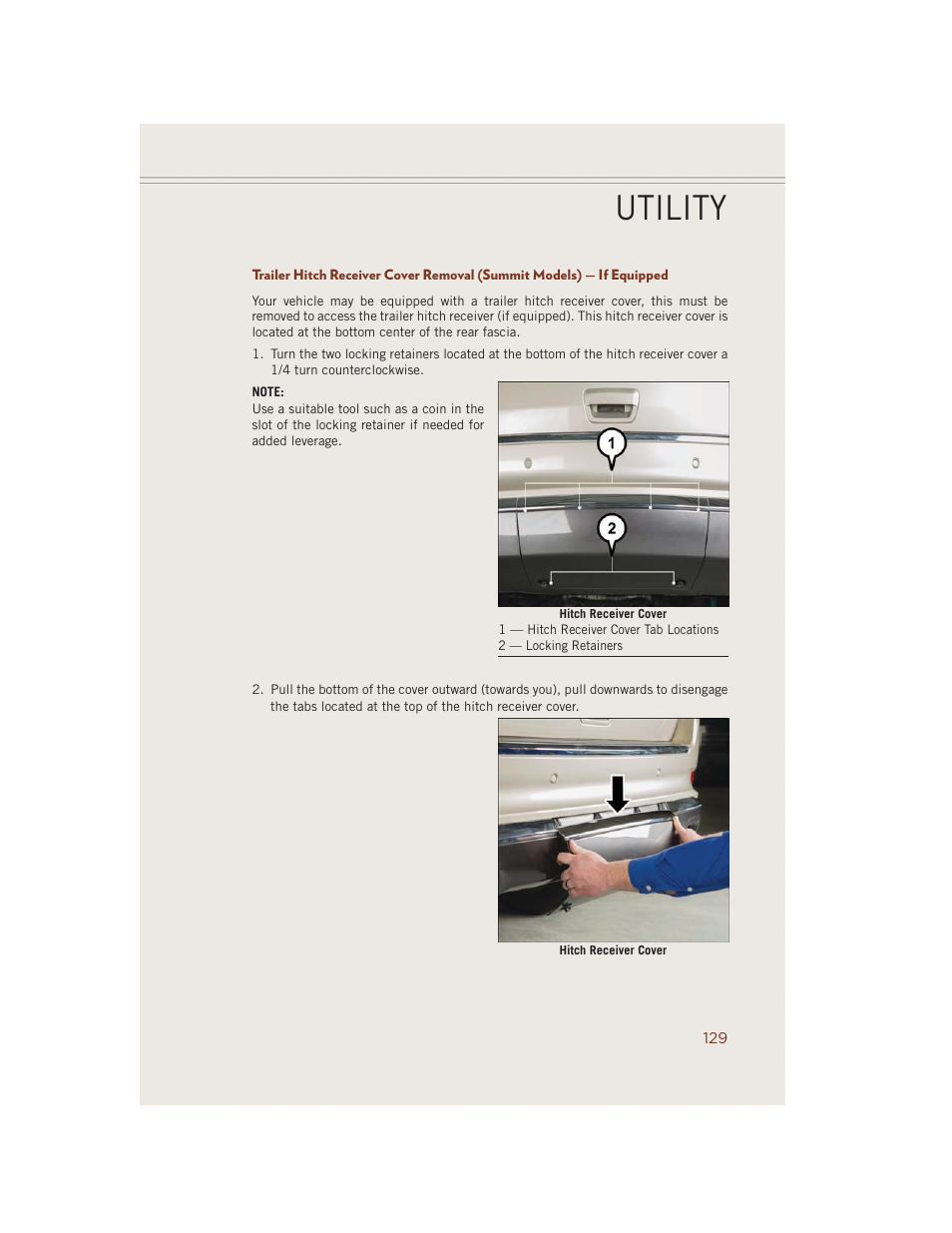 Utility | Jeep 2014 Grand Cherokee SRT - User Guide User Manual | Page 131 / 220