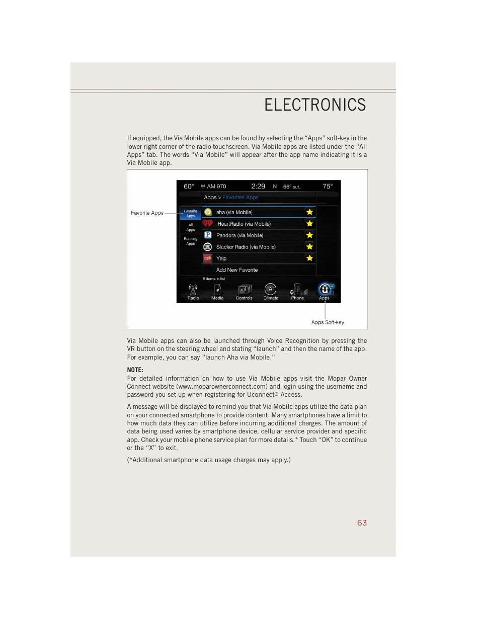 Electronics | Jeep 2014 Grand Cherokee SRT - User Guide User Manual | Page 65 / 220