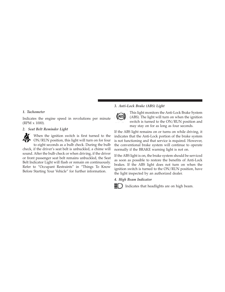 Instrument cluster descriptions | Jeep 2014 Grand Cherokee SRT - Owner Manual User Manual | Page 290 / 613
