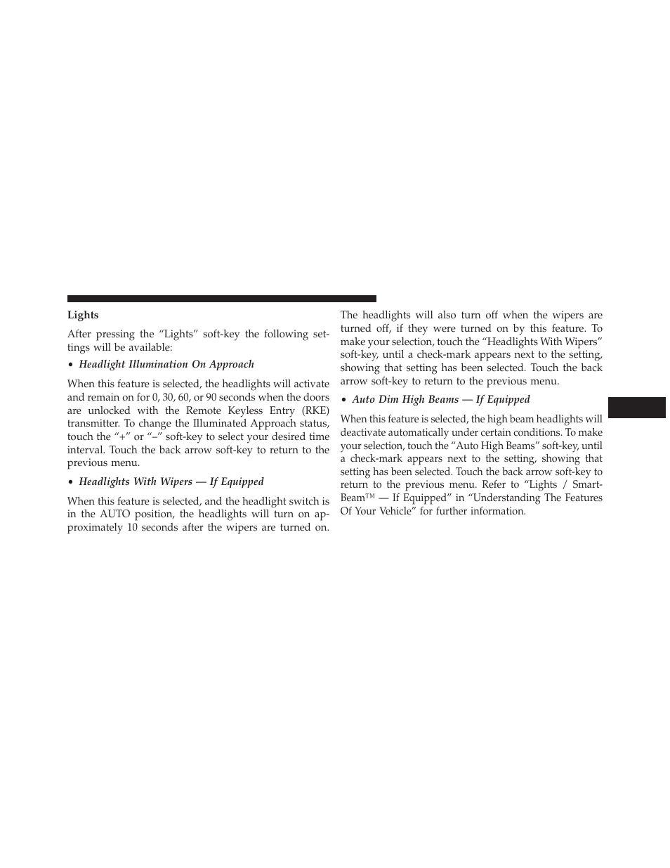 Lights | Jeep 2014 Grand Cherokee SRT - Owner Manual User Manual | Page 331 / 613