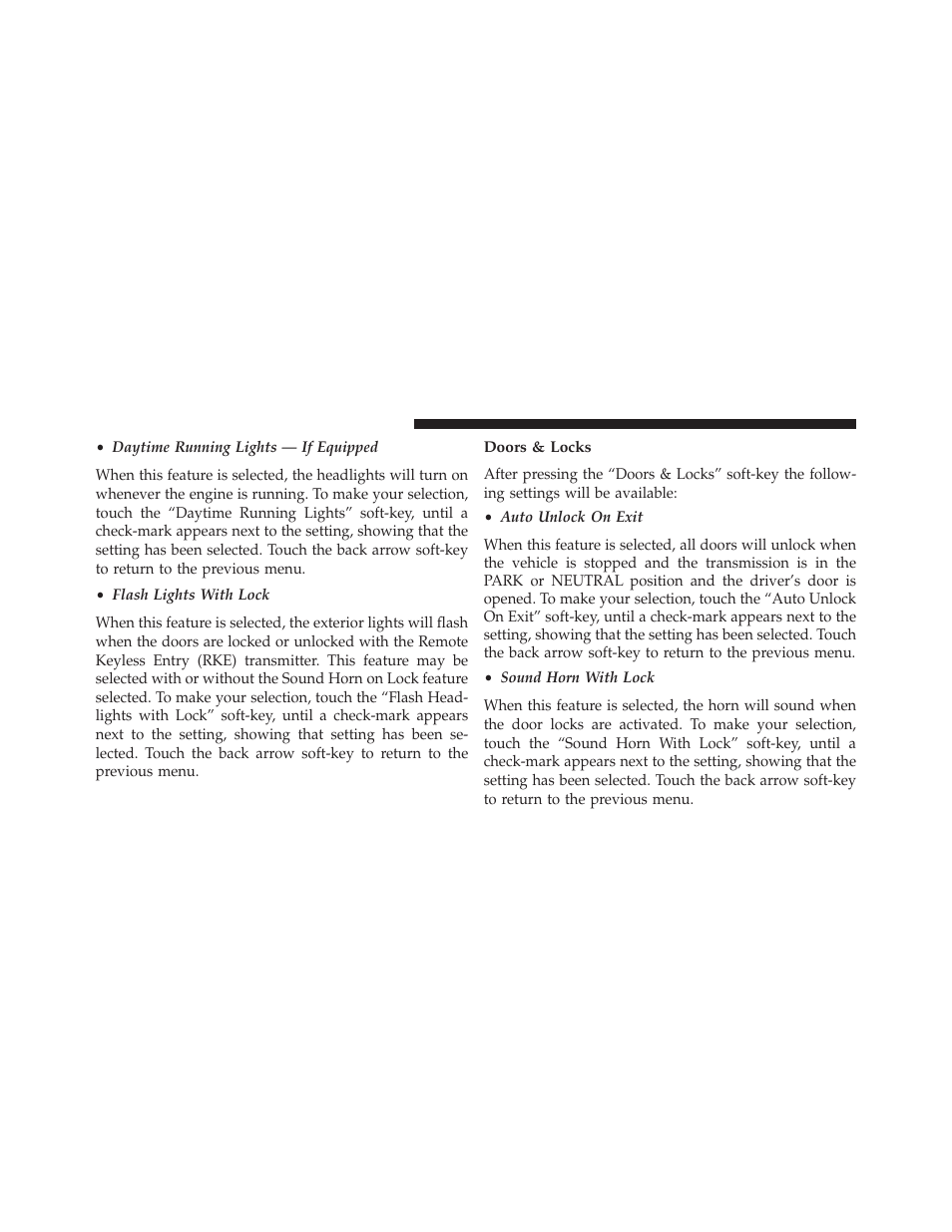 Doors & locks | Jeep 2014 Grand Cherokee SRT - Owner Manual User Manual | Page 332 / 613